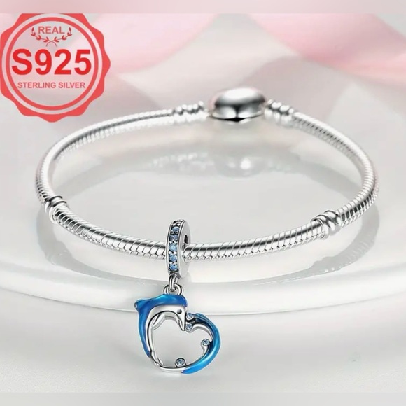 925 DOLPHIN HEART-NEW - Picture 2 of 7